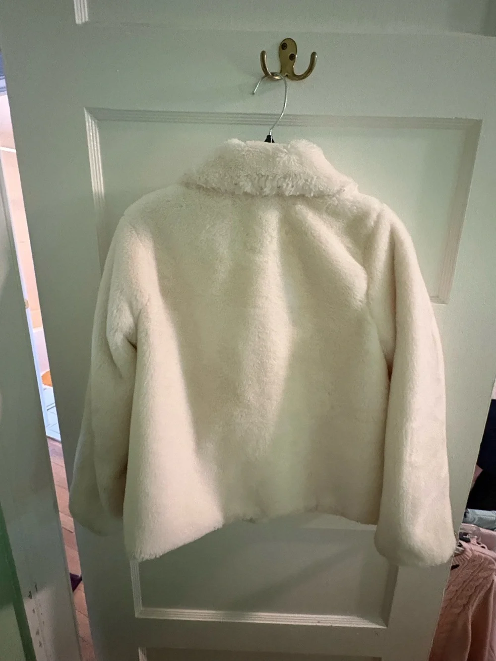 The Children's Place Cream Faux-Fur Hooded Puffer Coat